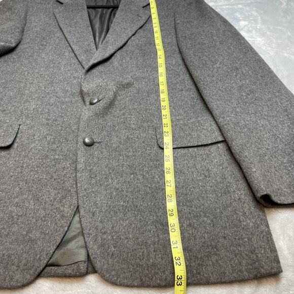 Vintage 100% Camel Hair‎ Blazer Jacket Mens 42L Gray Warren of Stafford USA - Picture 13 of 16